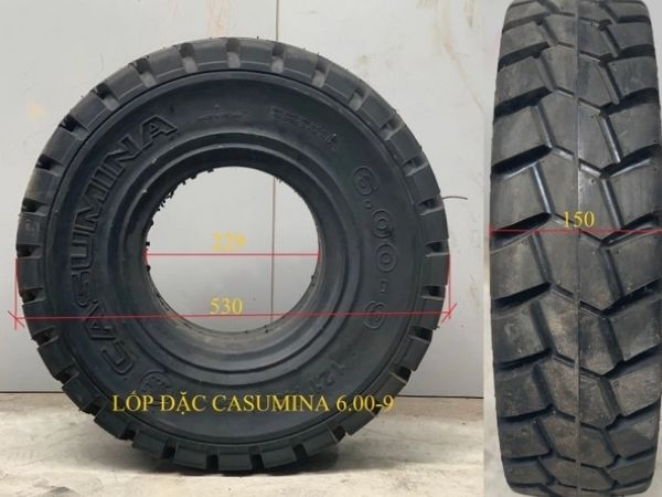 Các kích thước lốp đặc cho xe nâng phổ biến