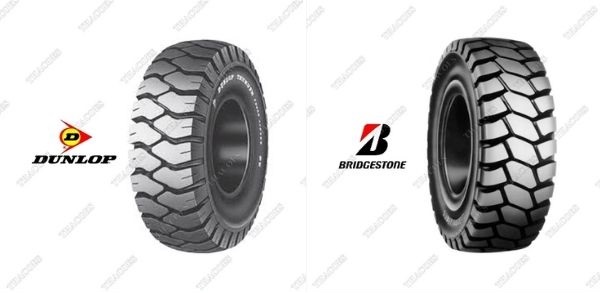 Lốp xe nâng Dunlop và Bridgestone