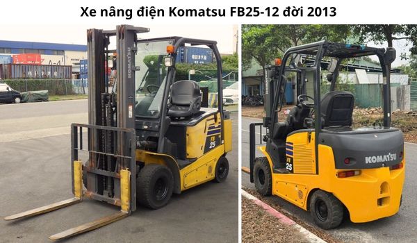 Xe nâng điện Komatsu FB25-12 đời 2013, bình GS 2024