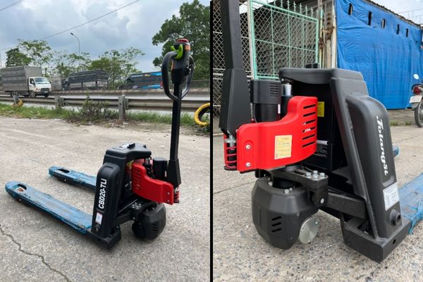 Xe nâng tay điện cũ phù hợp nâng hạ hàng hóa trong không gian hạn chế&nbsp;