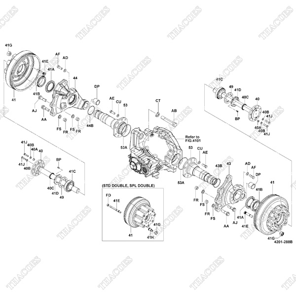 (41D) (FD20/25) Ecu khóa vòng bi moay ơ 42426-23320-71 (2c)