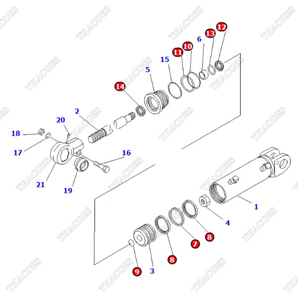 Bộ gioăng phớt 3EA-64-43190 (Kit K17)