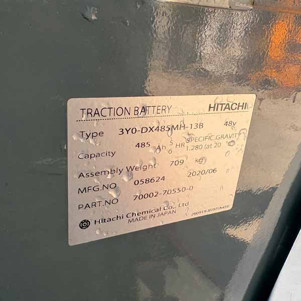 NICHIYU ĐIỆN 1.5 TẤN FB15PN-75B-300-221AE-1937 (Xe 2017. Bình Hitachi 2020)