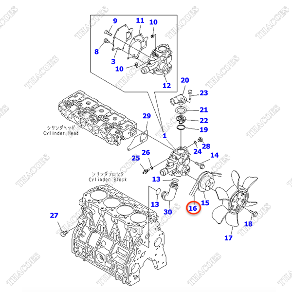 Dây curoa YM25152-004500; YM12995-342290