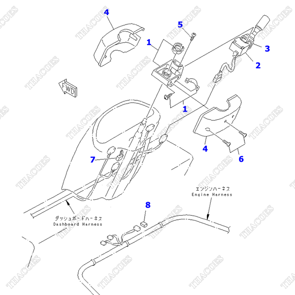 Cụm công tắc đèn 3EB-55-32111; 3EB-55-32110 (MT)