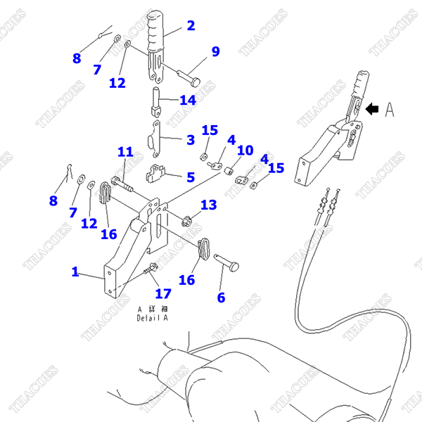 Cần phanh tay 3EB-39-31510