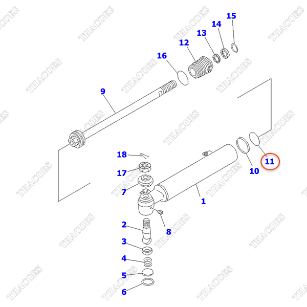 Vòng đệm oring NP05111-04100; 3EB-64-11640; NP95111-04100 (K20)