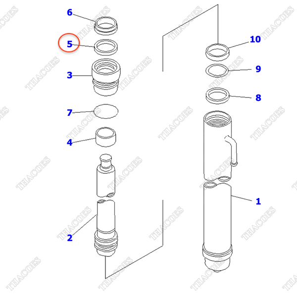Phớt cổ 34B-64-12151 (cột 2T2L cao 3m-5m)