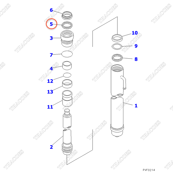 Phớt cổ 34C-64-11190 (cột 2T2L cao 5,5m-6m)