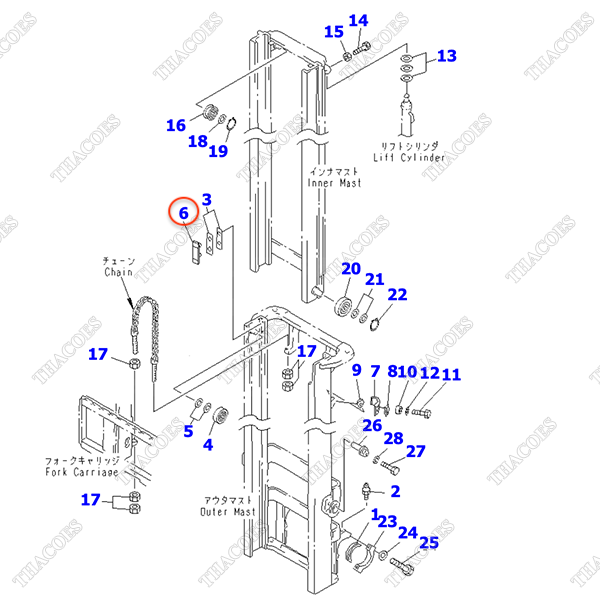 Bạc trượt 3EB-71-31640; 3EB-71-51640 (2T2L, 3T2L)