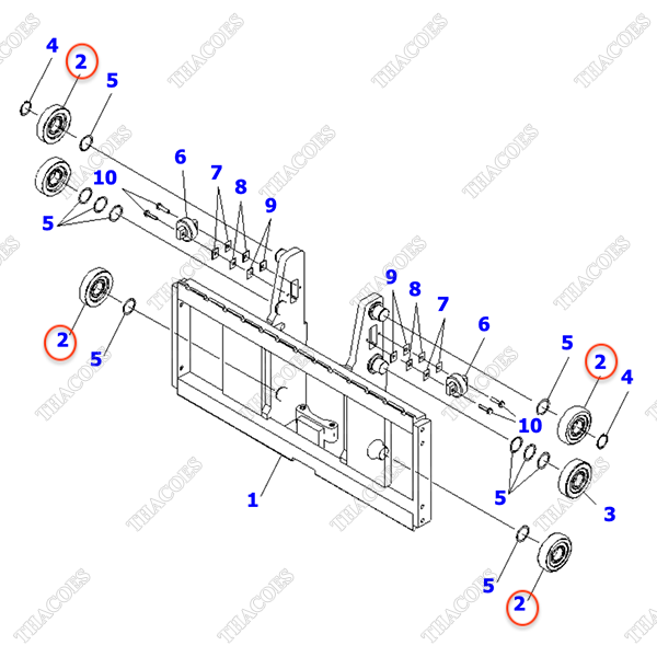 Vòng bi nâng hạ giá nâng 37B-9AA-6120; 37B-9AA-6121 (M) (3T2L)
