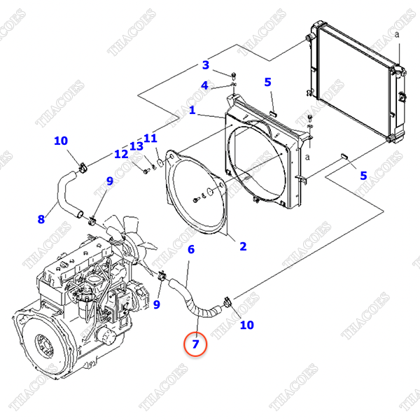 Ống nước dưới 3EB-04-52120