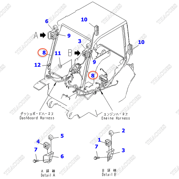 Dây điện đèn 3EB-55-48160