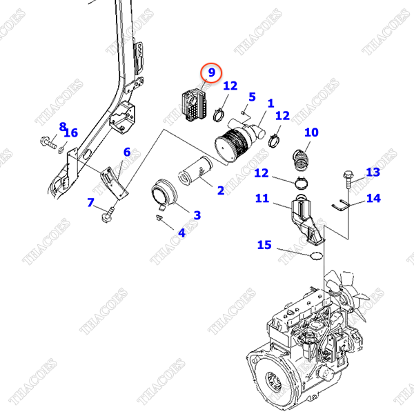 Hộp lọc gió thô 3EB-02-52211