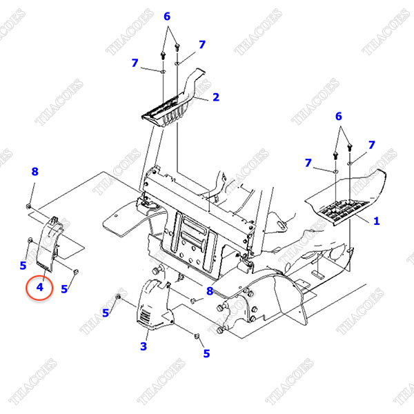 Ốp nhựa cột phải 3EB-50-51942