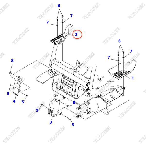 Đỡ chân bên phải 3EB-50-51921; 3EB-50-51920