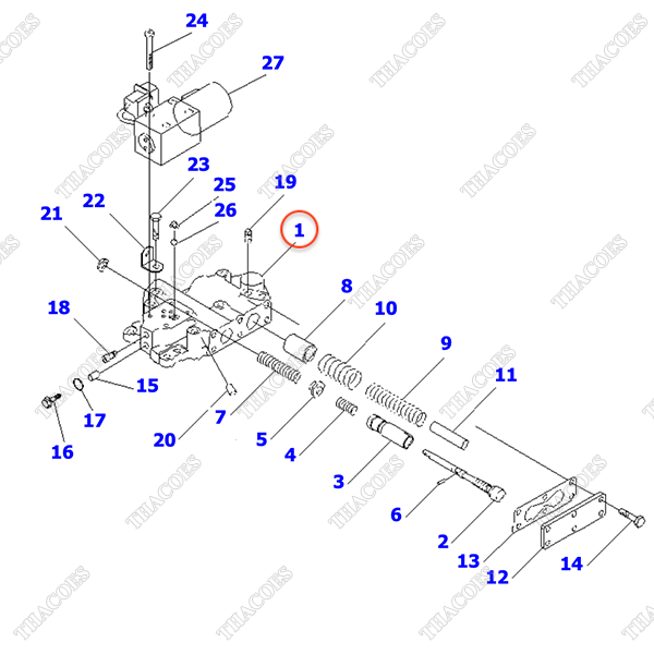 Cụm van chia dầu số 3EB-15-68010