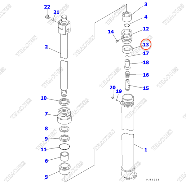 Phớt piston 3EB-M1-21660 (K31)