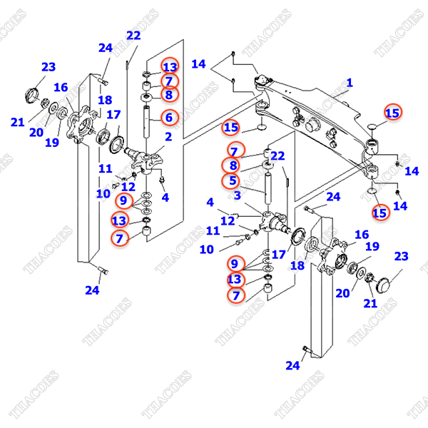 Bộ vòng bi phi nhê bánh phải 3EB-24-05141 (K8)