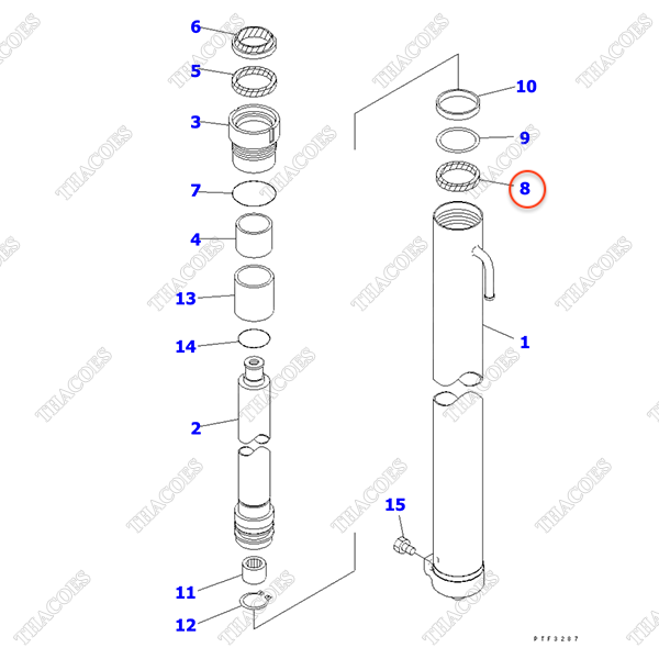 Phớt piston KB30161-55046 (K23) (5.5m-6m) (2T2L)