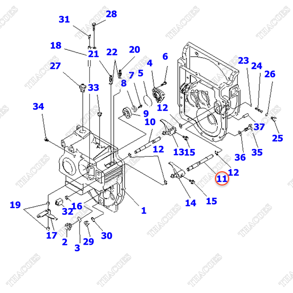 Trục số nhanh chậm 3EB-14-51460 (MT)
