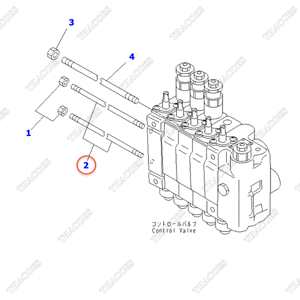(5sv) Bulong 2 đầu ren 30A-61-11990