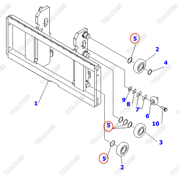 Căn đệm vòng bi 3EB-71-00060 (2T2L)