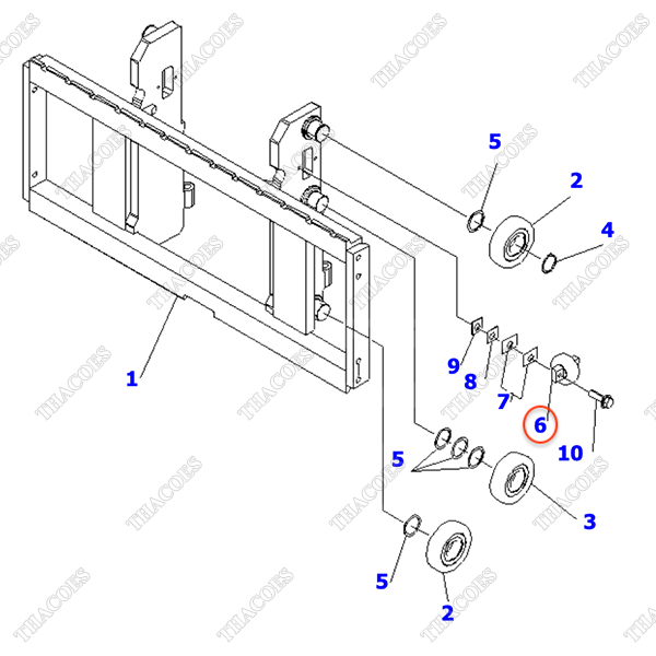 Vòng bi nâng ngang 3EB-71-33260 (2T2L)