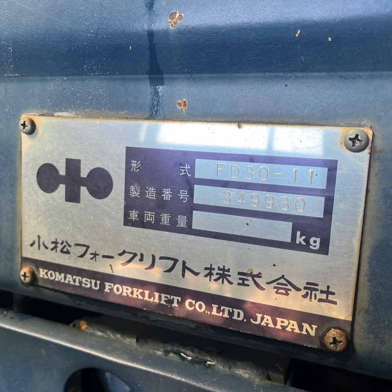 KOMATSU FD30-11-M117-349930 (Diesel Komatsu 4D95)
