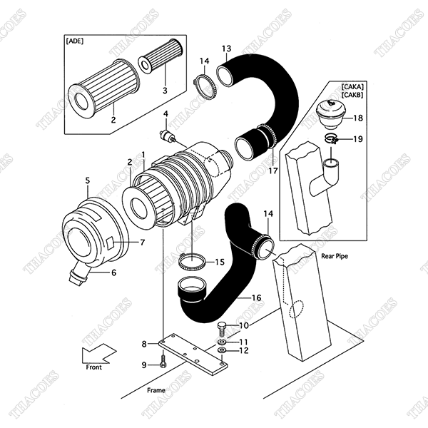 (1) Hộp lọc gió 230C1-02021