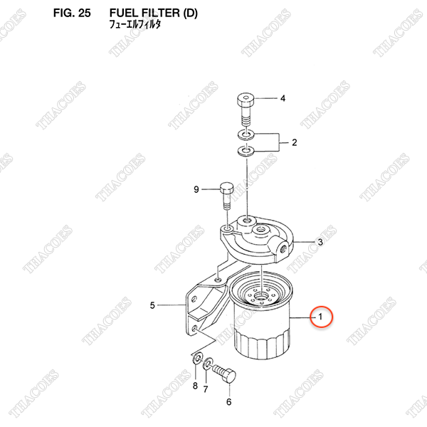 Lọc dầu nhiên liệu tinh 20801-02021 (C240PKJ-12)
