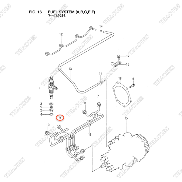 Ống dầu máy 3 Z-8-94470-558-2 (C240PKJ-Std/06/11/17/20)