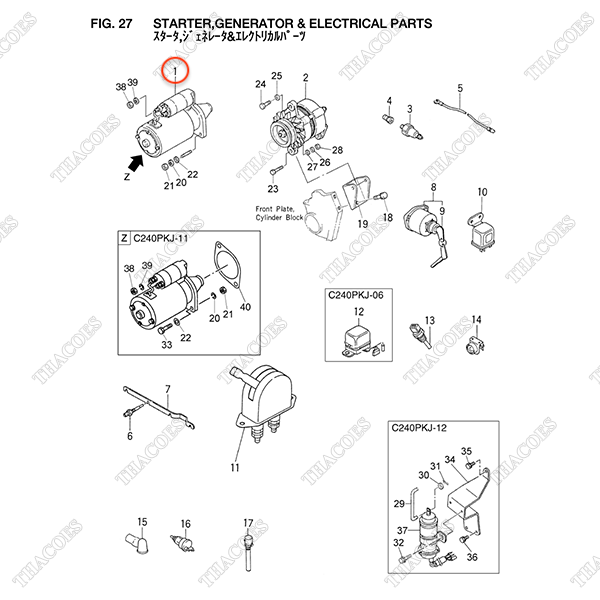 Máy đề khởi động Z-5-81100-129-2 (C340PKJ-12)
