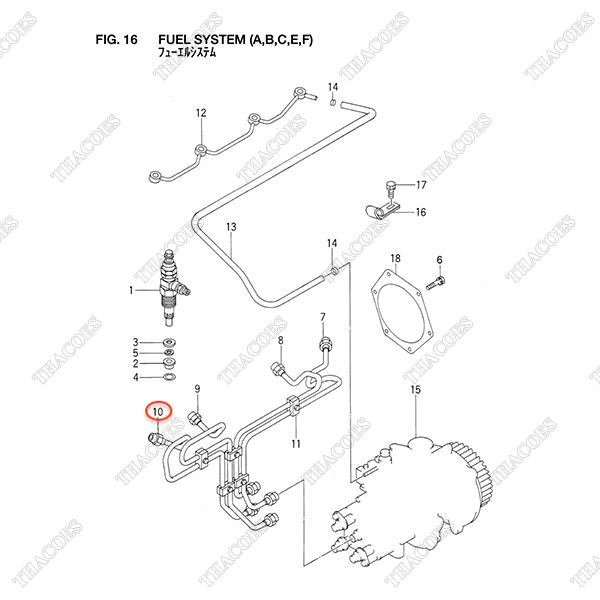 Ống dầu máy 4 Z-8-94470-559-2 (C240PKJ-Std/06/11/17/20)