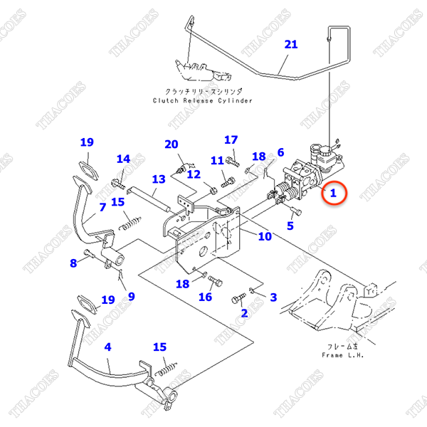 (WC) Cụm xi lanh phanh và côn 3EC-36-31310