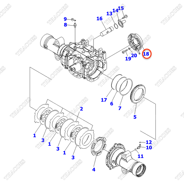 Cụm phanh tay hộp số 3EC-31-51110; 3EC-31-51111