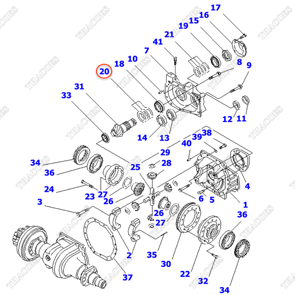 Căn đệm 3EB-15-00030 (trục răng quả dứa)