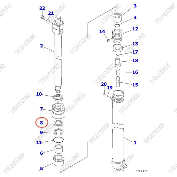 (Sau trái) Phớt cổ 34B-64-12151