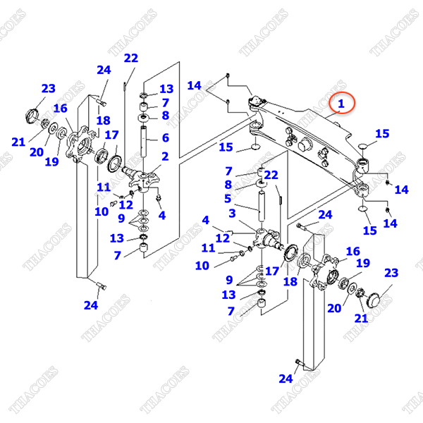 Cầu sau 3EB-24-52114UA; 3EB-24-52112YA; 3EB-24-52112UA