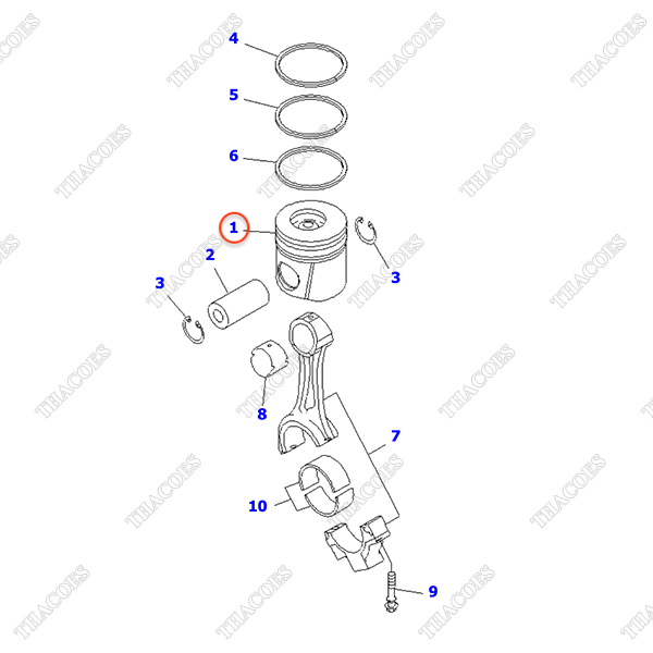 (Std) Piston 6735-31-2111, 6735-31-2110, 6738-31-2111, 6735-31-2140