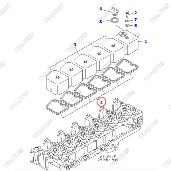 Gioăng nắp dàn cò 6732-11-8181, 6732-11-8180