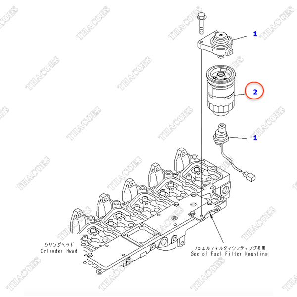 Lọc dầu diesel tinh 6734-71-6120 (6D102E)