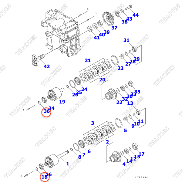 (Kit K6) Xéc măng ly hợp 3EB-15-51360 (Bộ 5 cái)