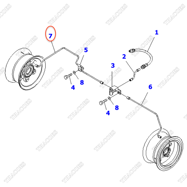 Ống dầu phải 3EB-38-51472