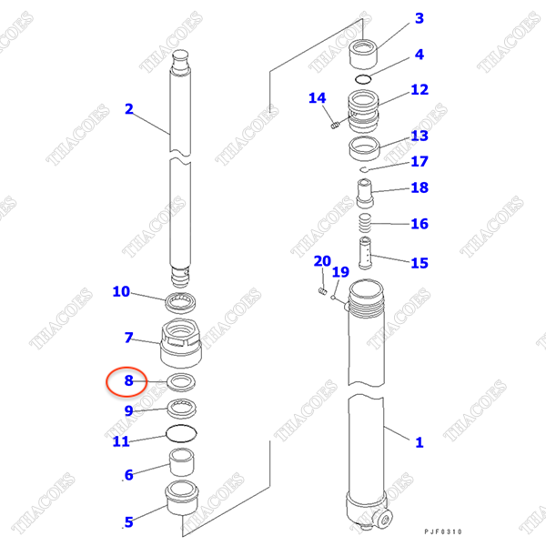 (Sau phải) Phớt cổ 34B-64-12151