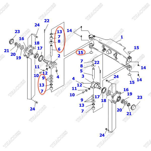 Bộ vòng bi phi nhê bánh phải 3EB-24-05121 (K27)