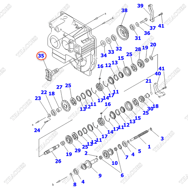 Trục khớp nối các đăng số 3EB-15-53251 (phần số)