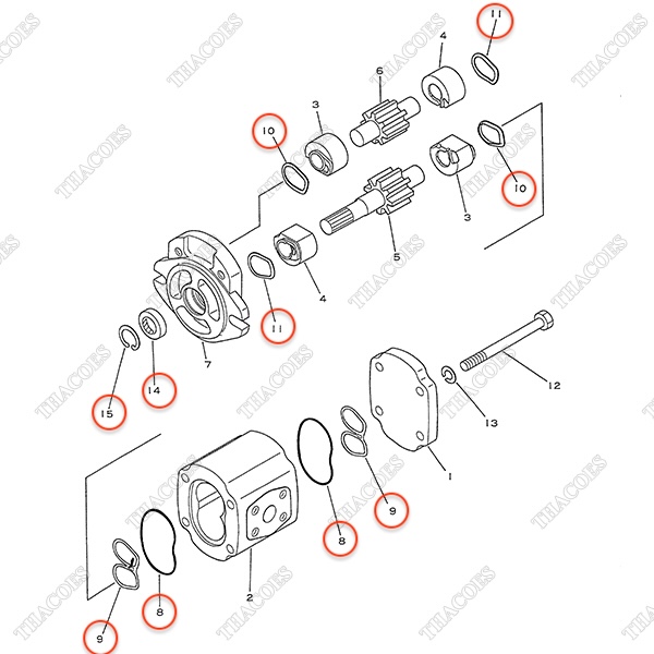 Bộ gioăng phớt bơm thủy lực 3EB-60-21010