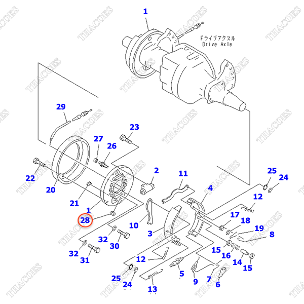 Khoá 3EC-30-21360 (đầu cáp phanh tay)
