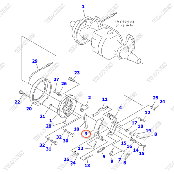 Guốc phanh trái 3EC-30-36510; 3EC-30-32122; 3EC-30-32121; 3EC-30-32120; 3EC-30-31120; 3EC-30-31121; 3EC-30-31510; 3EC-30-31511; 3EC-30-32510; 3EC-30-32511; 3EC-30-32512; 3EC-30-36520